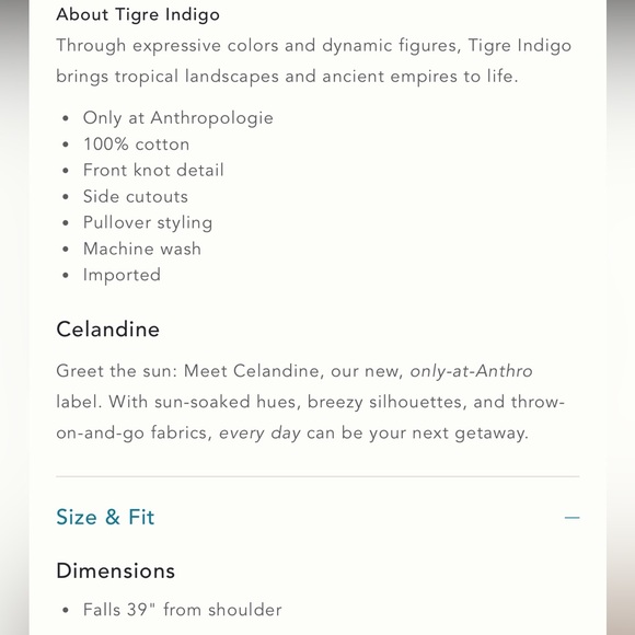 🆕 Celandine by Anthropologie Twist Front Cutout T-Shirt Dress L - Picture 4 of 4